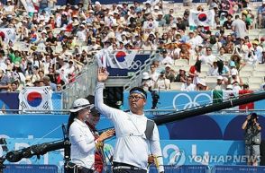 アーチェリー混合団体で韓国が2連覇　パリ五輪