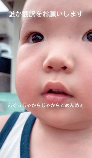 2歳息子の“幼児語謝罪”にママ「誰か翻訳をお願いします」　もん絶級のかわいさへ「絶対許す」の声続出