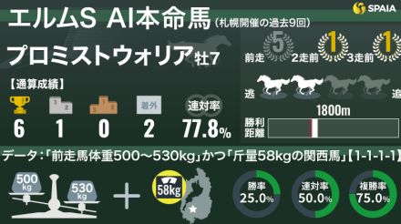 【エルムS】AIの本命は長期休養明けのプロミストウォリア　鉄砲駆け実績、好データを味方に久々の重賞制覇へ