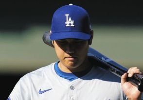 ドジャース大谷翔平、「30―30」王手　第1打席は四球、すかさず二盗決める