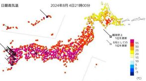 各地で40度に迫る　過去最多301地点で猛暑日に