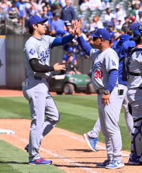 ドジャースの大谷は無安打　米大リーグ