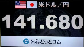 【速報】円相場が1ドル141円台まで上昇　アメリカ景気減速への警戒感から利下げペース早まる見方が一段と広がる