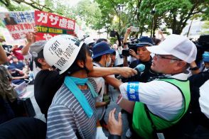 「帰れ、帰れ！」原爆の日・平和記念公園で怒号、広島市の警備強化に反戦・反核団体が猛反発