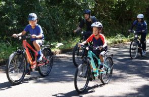 電動自転車で山道走破　日南・北郷のコース 親子試走