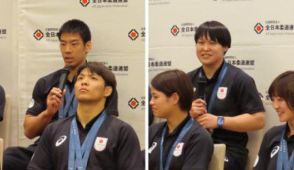 高山、永瀬選手が帰国会見　パリ五輪柔道、メダル獲得の喜び語る