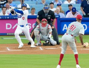 ２戦連発35号期待の大谷翔平、第１打席で左腕と対戦　初球の厳しい内角球に果敢にスイングも…