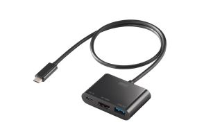 サンワサプライ USBハブ付きUSB PD130W給電HDMI変換アダプター発売