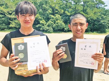 伊集院・山元組（元気！わどまりク）が初優勝　鹿県中学ビーチバレー・男子の部