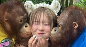 ティーンのカリスマ・さくら「ちゅーされた」念願のサファリワールドで動物たちと至近距離ショット「え、ほんもの？」