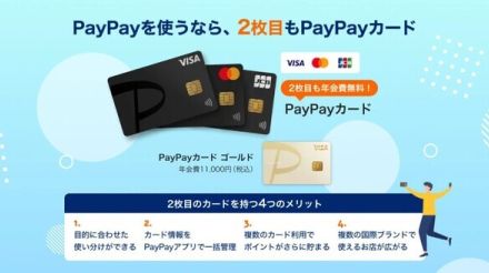 PayPayカードが4枚まで発行可能に！ 店やサービスで便利に使い分け