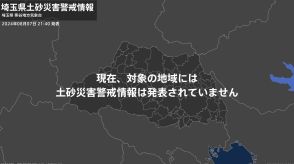 ＜解除＞【土砂災害警戒情報】埼玉県・越生町