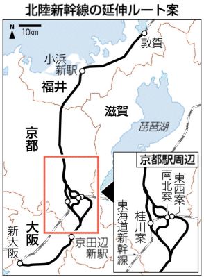 北陸新幹線延伸で小浜ルート３案提示　県選出国会議員、国交省に「容認できず」