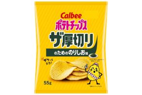 カルビー、のりとジャガイモの旨み「ポテトチップス ザ厚切り のためののりしお味」発売