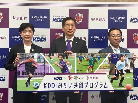 衛星使ったサッカー指導、京都サンガのプロ選手協力　KDDIなど3者