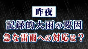 7日に発生した激しい雷雨の要因と　もしもの時の対処法を気象予報士が解説　【天気】