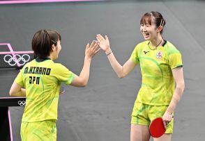 第1試合は早田ひな＆平野美宇のダブルスで3―1快勝　4大会連続メダル懸けた準決勝ドイツ戦【パリ五輪】