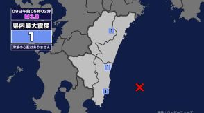 【地震】宮崎県内で震度1 日向灘を震源とする最大震度1の地震が発生 津波の心配なし