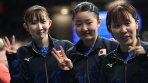 【卓球】女子団体は決勝進出　早田ひな「木原美悠選手にメダルをかけたい」自身も経験したリザーブを務める後輩に思い　悲願の金メダルへあと1つ