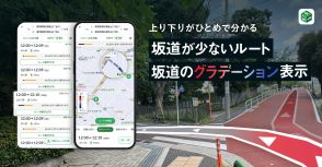 徒歩で「坂道が少ないルート」検索　ナビタイム