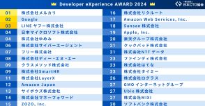 エンジニアの「開発者体験が良い」イメージのある企業トップ10が発表、栄えある1位は？【日本CTO協会調べ】