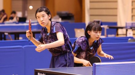 山陽学園・西川結/面手凛ペアがベスト16進出＜卓球・インターハイ2024女子ダブルス1～3回戦＞