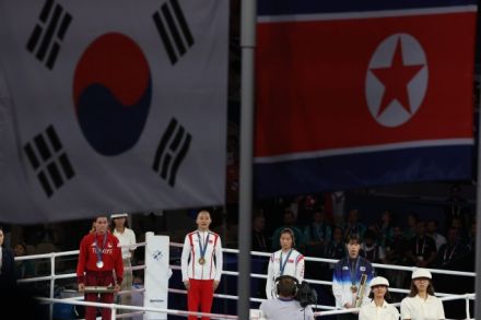 ＜パリ五輪＞負担感じる自撮り撮影…北朝鮮のパン・チョルミ、授賞式の間中無表情