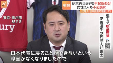 サッカー伊東純也選手(31)を不起訴処分　大阪地検　代理人弁護士が会見で