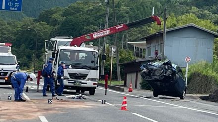 50代の女性が死亡　国道313号で乗用車とワゴン車が正面衝突【岡山・真庭市】