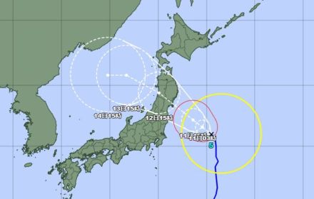 「8月1カ月分の2倍以上の雨も」台風5号が12日にかけて接近