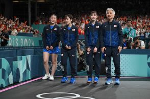 パリ五輪卓球、女子団体日本は銀 中国が全種目制覇