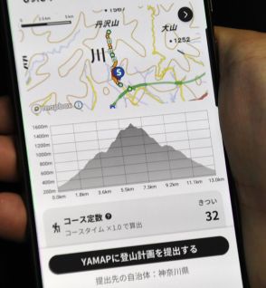 登山届が初の１０万件超、神奈川県警の把握数　ＹＡＭＡＰ経由が６割、増加も遭難者は未提出多く