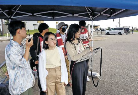 氷見の来訪客どこから　名城大生が番屋街で車のナンバー調査　誘客強化へ傾向分析