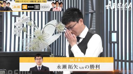 もう誰にも止められない…永瀬拓矢九段、後手番で3戦全勝！対戦相手も解説者もあ然「電光石火の寄せ凄まじい」/将棋・ABEMAトーナメント2024