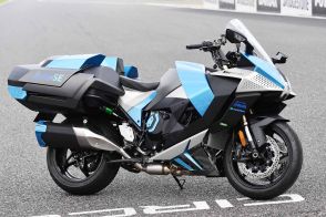 カワサキが水素エンジンのバイクをお披露目！ 市販化は2030年を目処…「Ninja H2 SX」ベースの「水素エンジンモーターサイクル」を紹介します