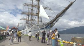 「海王丸」26年ぶり敦賀港に　全長110ｍの練習用大型帆船　一般公開で清掃体験や記念撮影