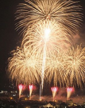 夜空彩る光の渦、再び　露店事故から11年ぶりの福知山花火大会