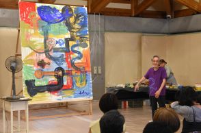 金太郎をテーマに　絵本作家・田島さんの展示会　ライブペインティングも／岡山・勝央町