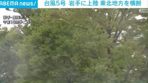 台風5号 岩手に上陸 東北地方を横断