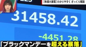 最大の理由は「恐怖」！？ブラックマンデー超えの株価大暴落…まだ終わってない？経済評論家がざっくり解説