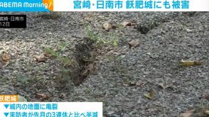 震度6弱の地震に見舞われた宮崎・日南市 飫肥城にも被害