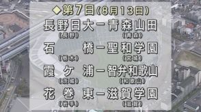 夏の高校野球　石橋が甲子園初勝利　第７日第２試合