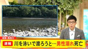 長良川を泳いで渡ろうとした男性が死亡 会社の同僚と川遊び 飲酒後におぼれたか 岐阜