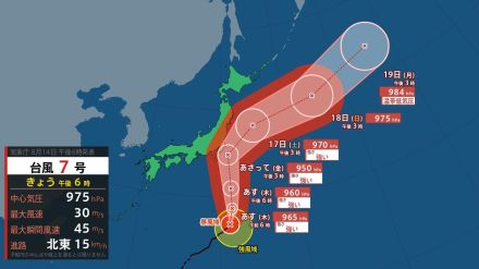 【14日夜】台風7号（アンピル）最新情報　今後強い勢力で関東方面に...19日までの勢力と進路を詳しく