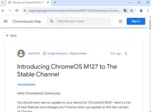 PDF編集機能を強化した「ChromeOS 127」が安定版に ～読み上げ不能要素もAIでカバー