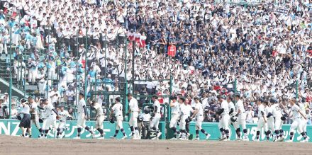 【甲子園】掛川西・堀口　アルプスの大応援団に「感謝しかない」、石川も「凄い応援だった」