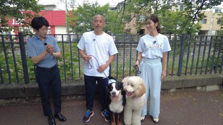 ＜小野伸二＞モデルの妻、愛犬とテレビ共演　元サッカー日本代表コンビが天才犬と対決も