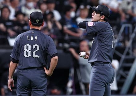 佐々木、打球受け降板　プロ野球・ロッテ