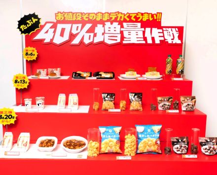 ファミリーマート「お値段そのまま‼『たぶん』40％増量作戦」の初週売上が通常品比250％を記録