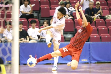 2年連続で優勝に導く決勝弾も、満足はしない。フウガドールすみだファルコンズの貪欲なエース・石井想一郎の次なる目標「今シーズンすべてのタイトルを」【U-18全日本フットサル選手権】